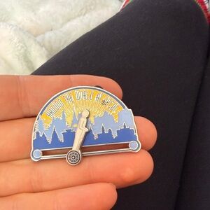 Disney Epcot Pin with Blue and Yellow Design